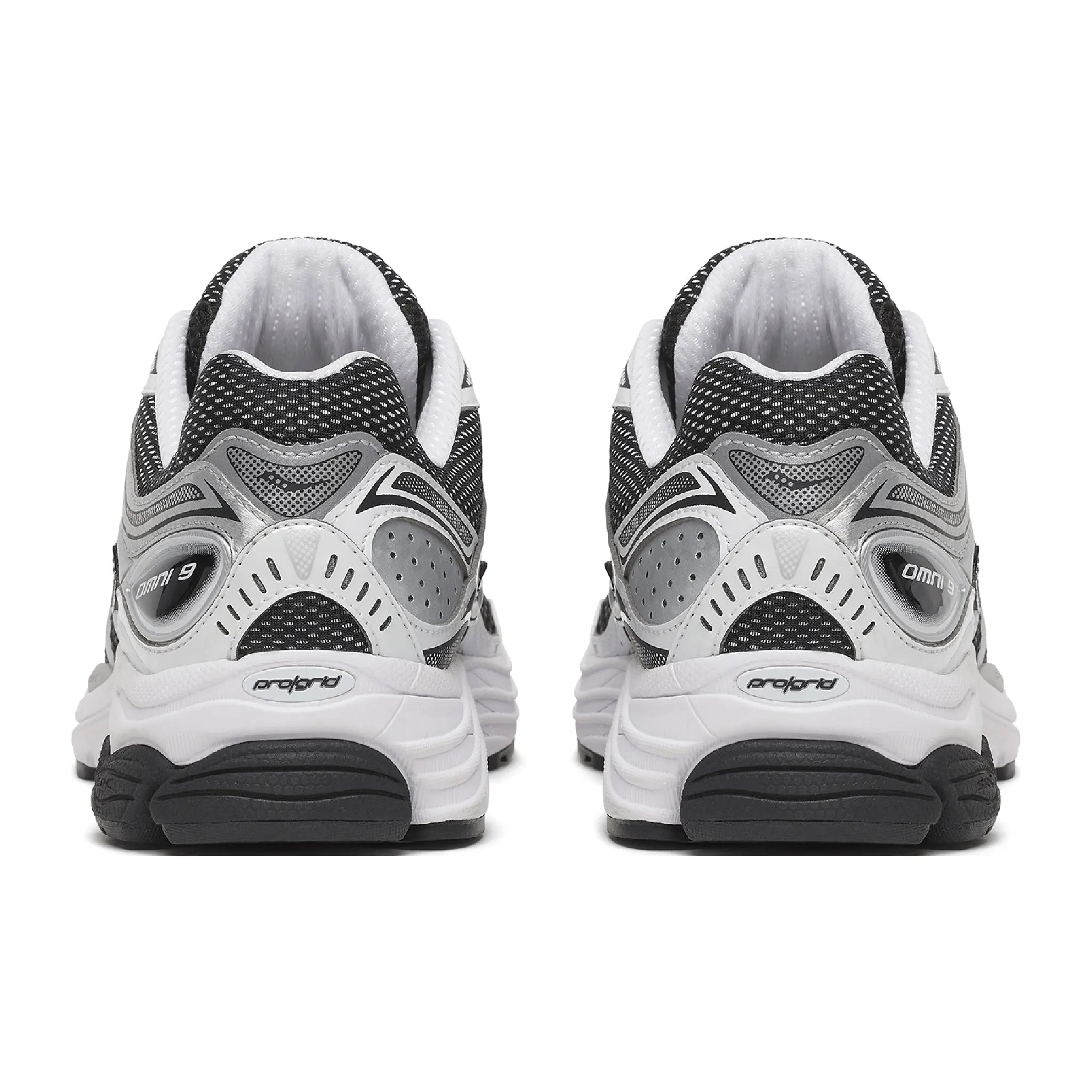 Back View of Saucony Progrid Omni 9 Black White S101245-1006